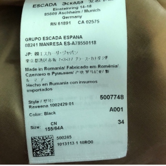 🥂ESCADA🥂PLAID PENCIL SKIRT WITH PANELS🥂 - Picture 8 of 8